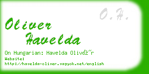 oliver havelda business card